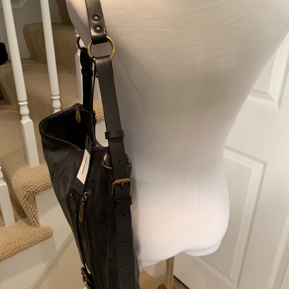🛑 SOLD 🛑 NWT, dark, slate grey leather bag - Picture 4 of 8